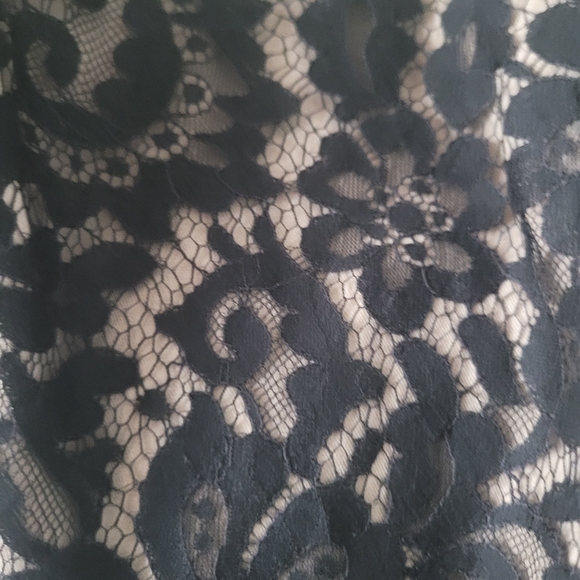 Chantilly Lace Black/Fleshtone Little Black dress PERFECT NYE PARTY DRESS - Picture 4 of 4